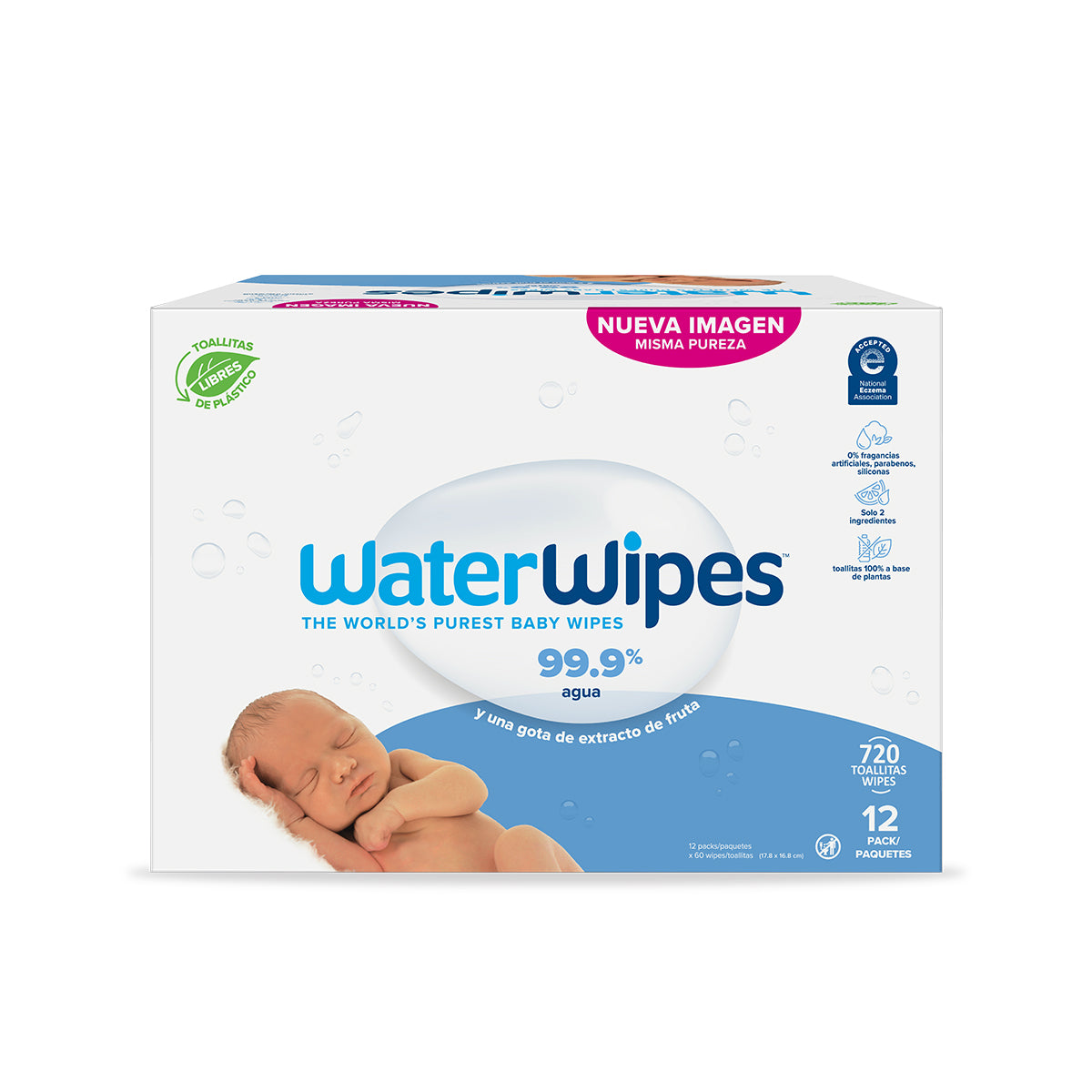 Water Wipes Caja toallitas húmedas 12 pack de 60 unidades (720 und) – baby  lab sleep